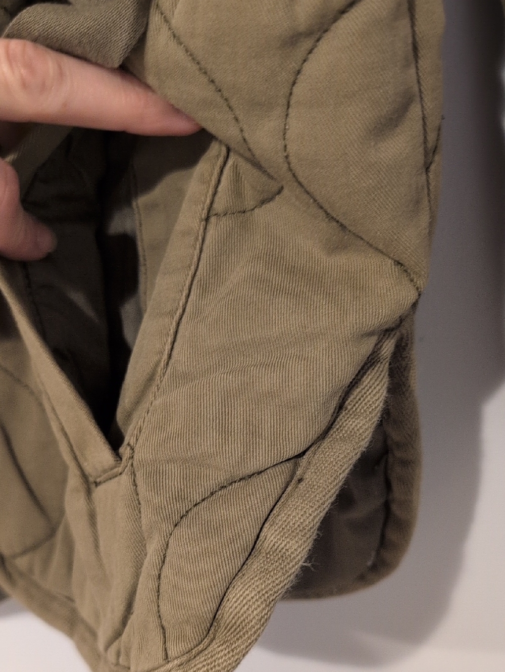 Madewell Quilted Army Green Jacket Size XS - Picture 4 of 7